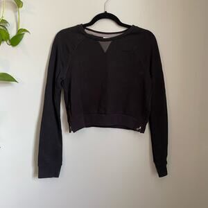 Abercrombie Crop Long Sleeve Sweatshirt Side Zip